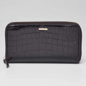 Fendi Black Alligator Zippy Wallet